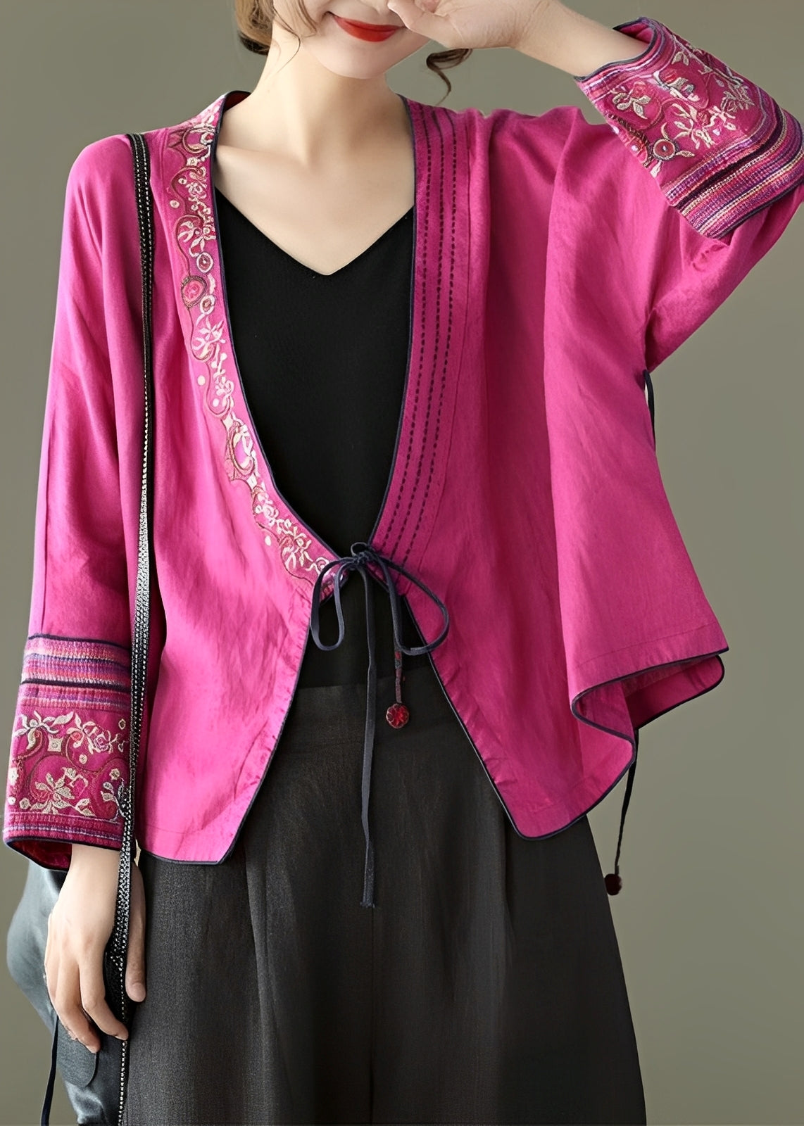 Nastia - Blouse chic et large avec broderie pour femmes
