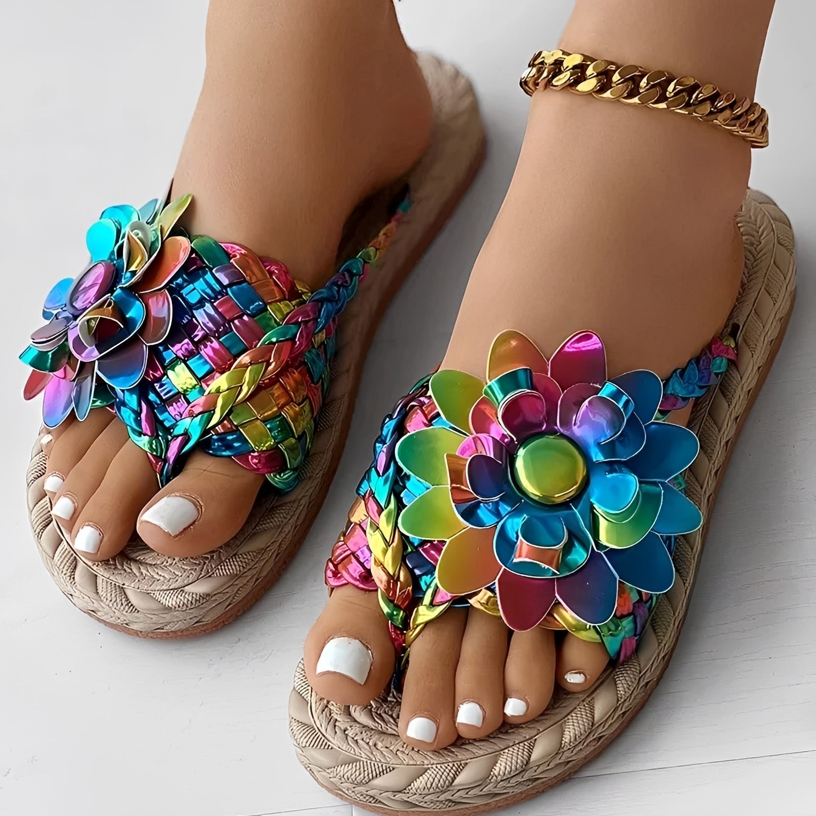 Saira - Pantoufles Relax avec Motif Texturé
