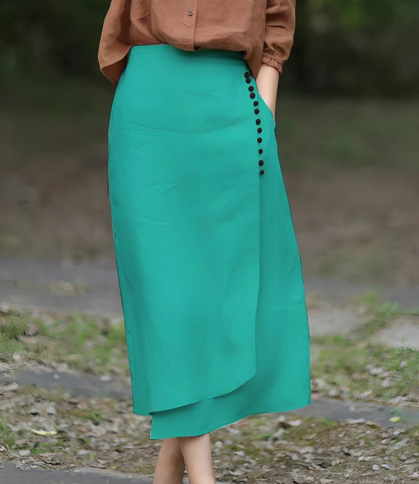 Manda - Jupe asymétrique chic en ligne A pour femmes