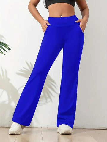 Lucia - Pantalon Décontracté Évasé Taille Haute