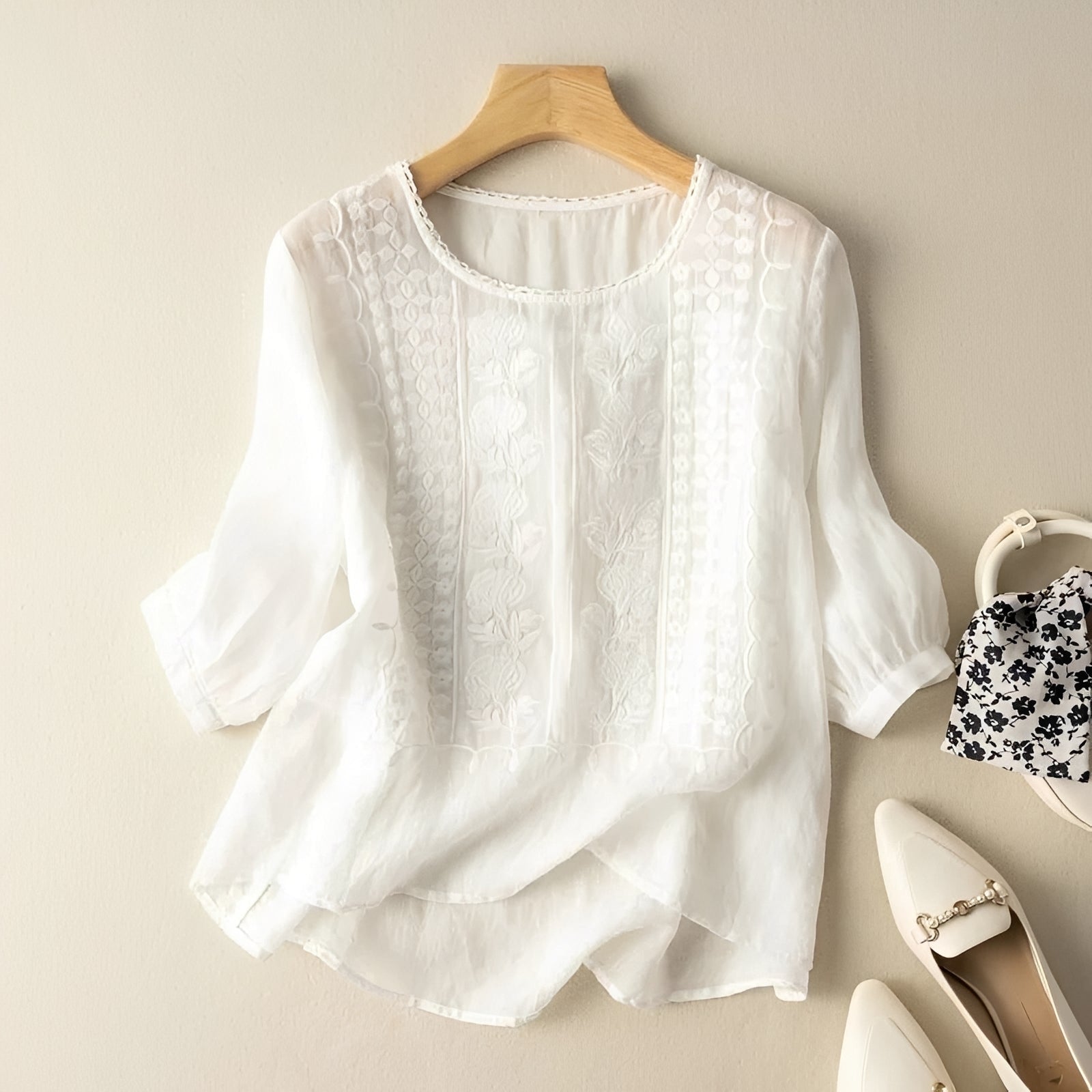 Daniyal - Blouse Large Brodée