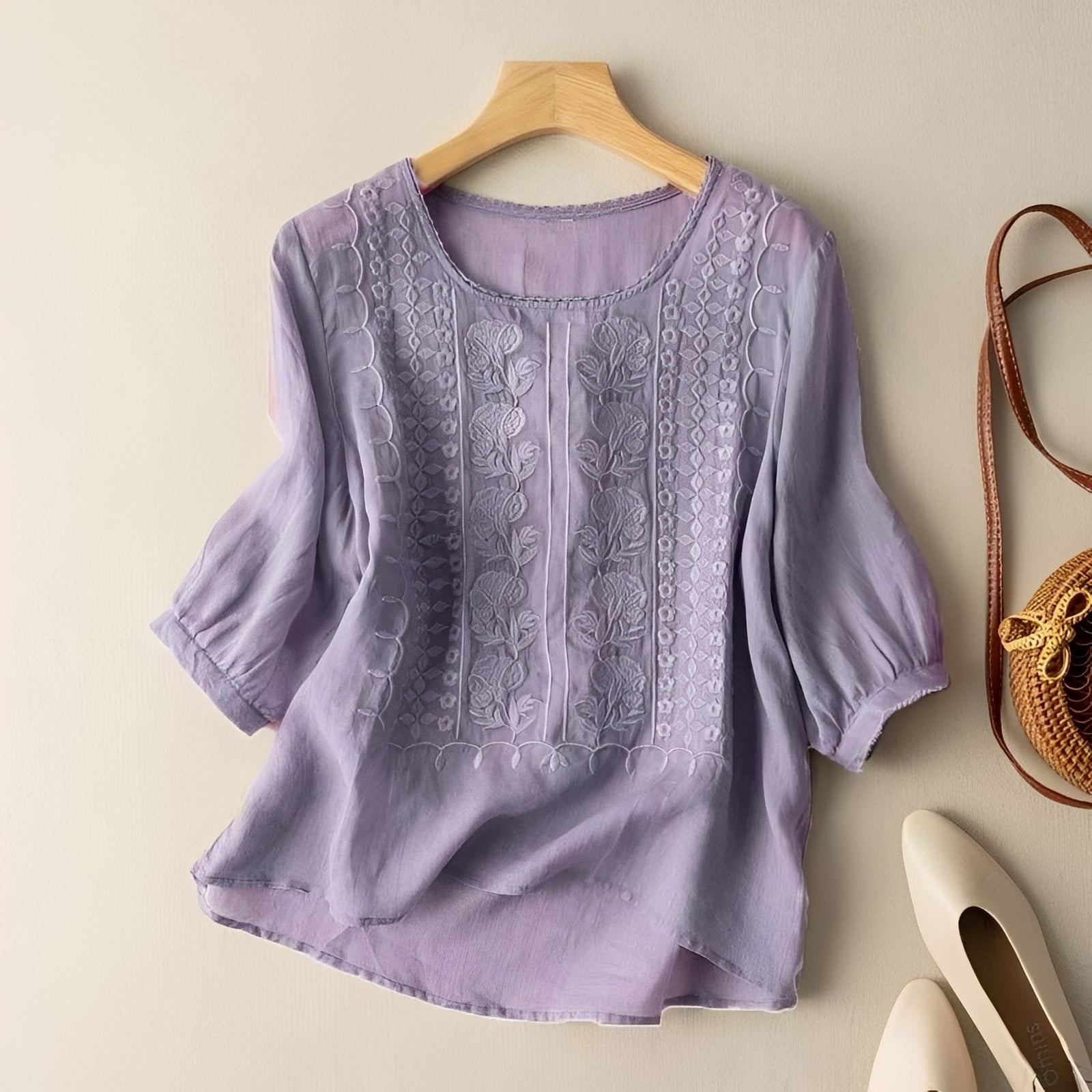 Daniyal - Blouse Large Brodée