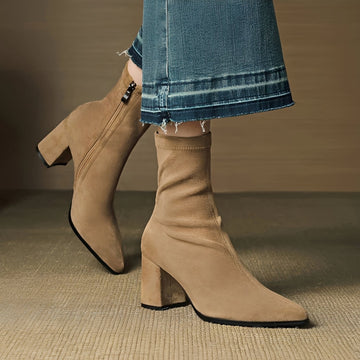 Mikayla - Bottes à Talons Confortables avec Zip