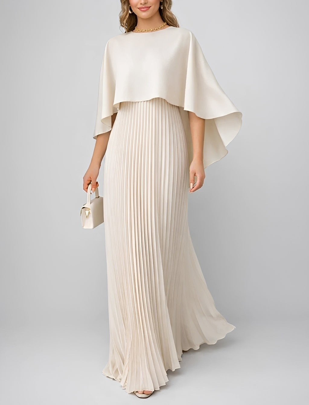 Zuzanna - Robe Longue Élégante en Tissu Plissé