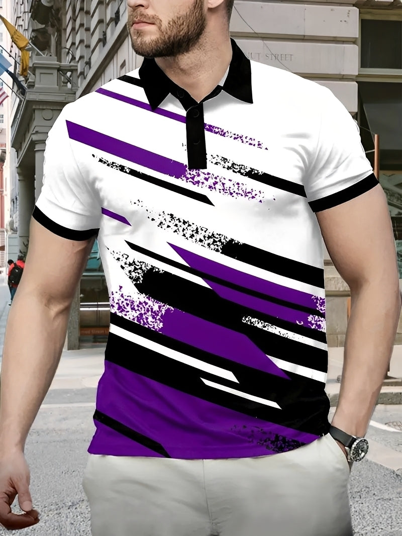 Aaron - Polo élégant avec imprimé pour hommes
