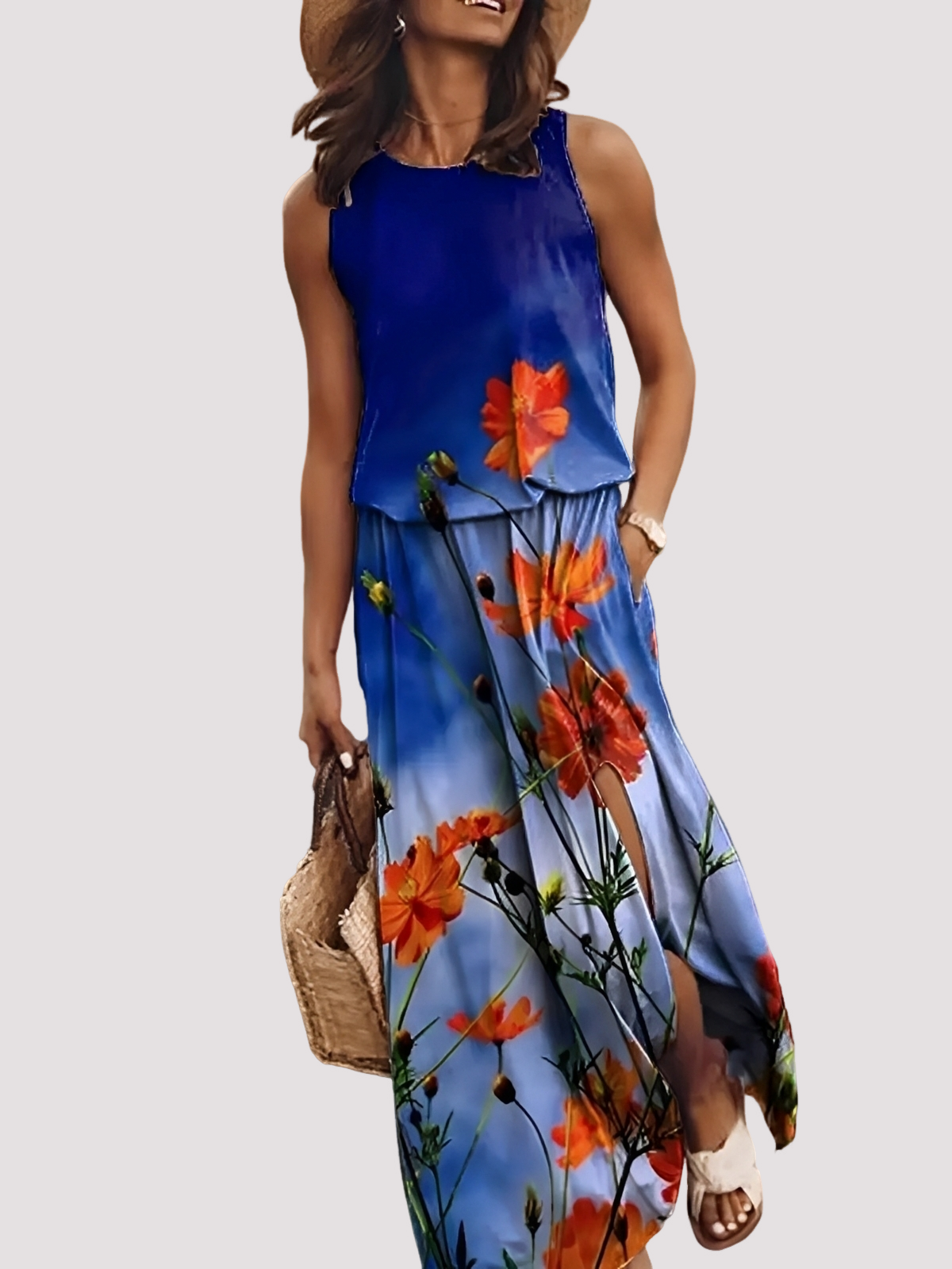 Halle - Robe maxi sans manches élégante pour femmes