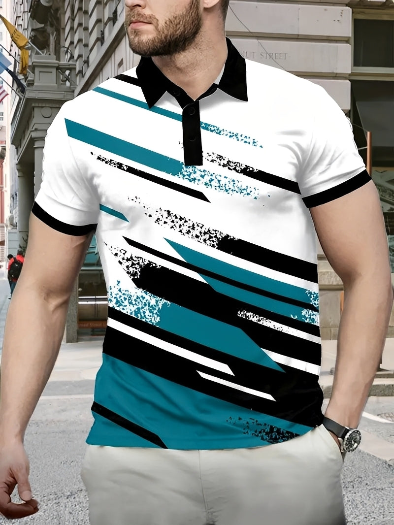 Aaron - Polo élégant avec imprimé pour hommes