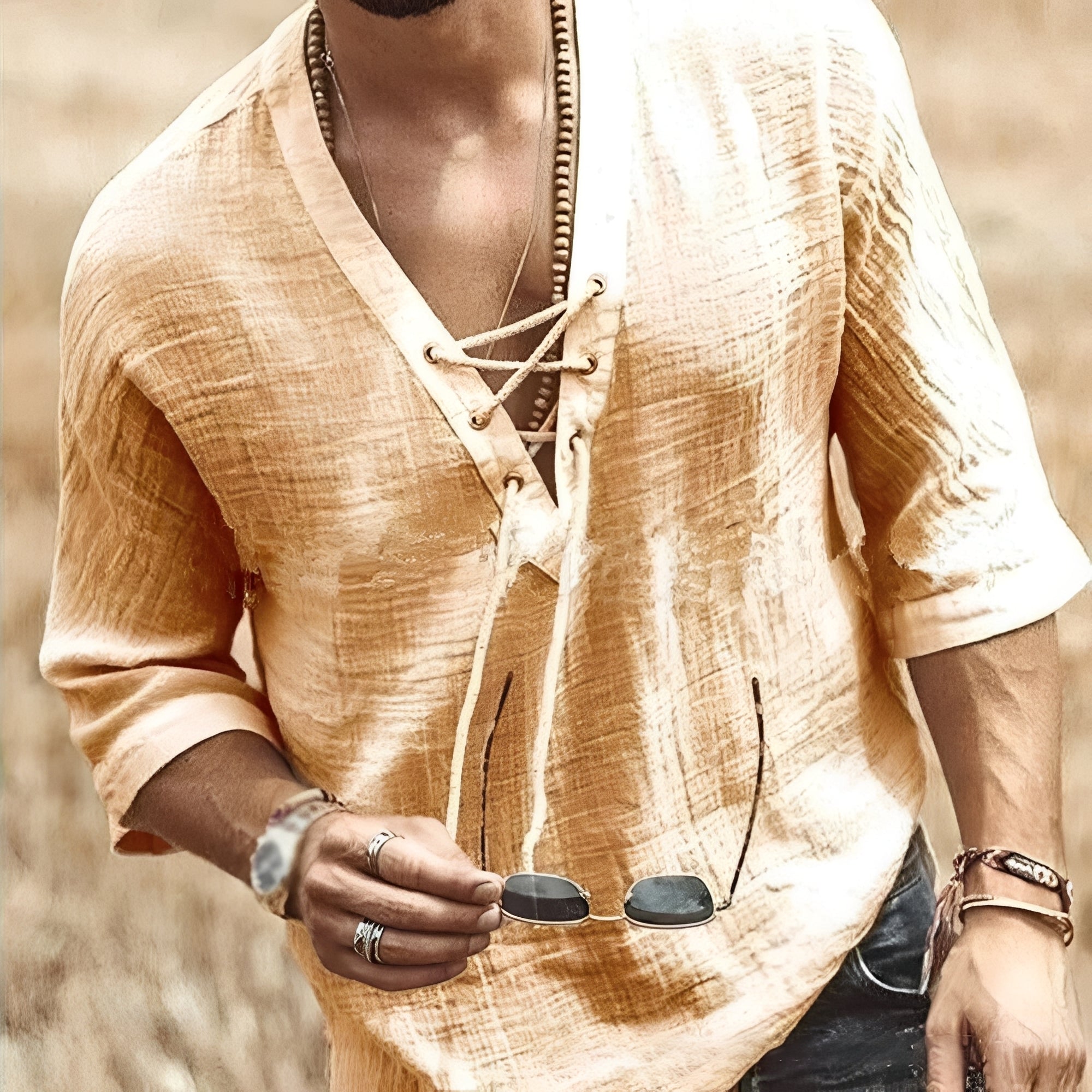 Thomas - Chemise large et casual pour hommes