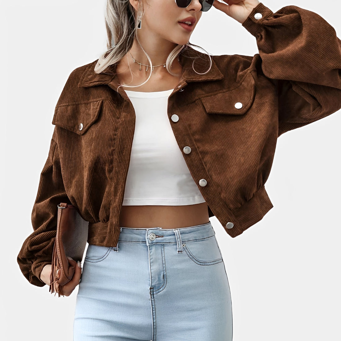 Lilian - Manteau Court avec Finition Distinguée