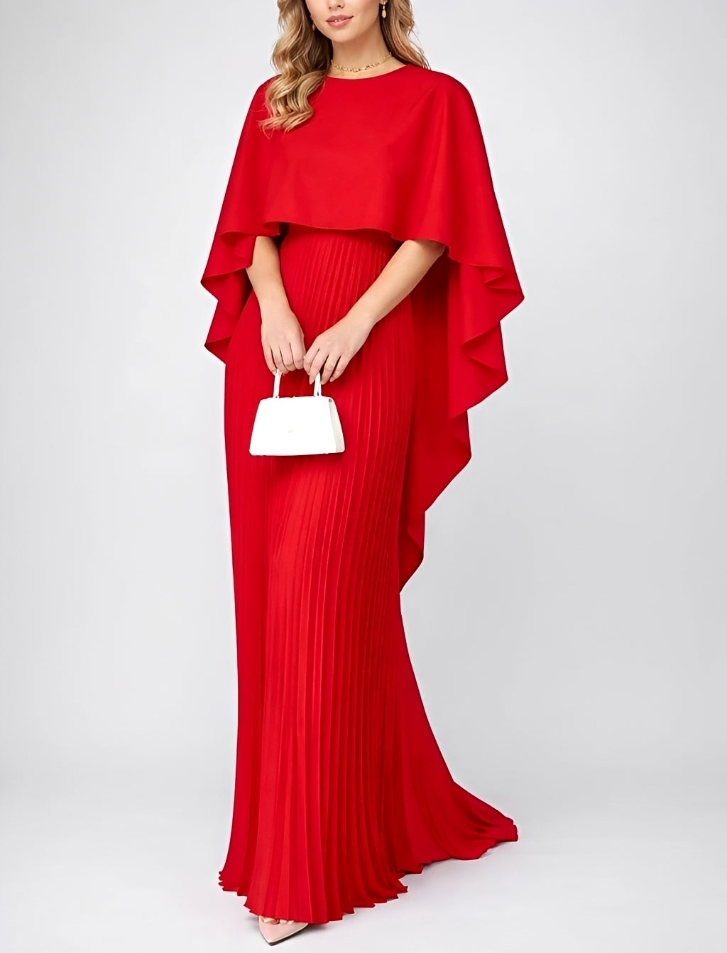 Zuzanna - Robe Longue Élégante en Tissu Plissé