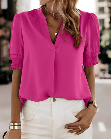 Amanda - Blouse élégante à manches courtes pour femmes