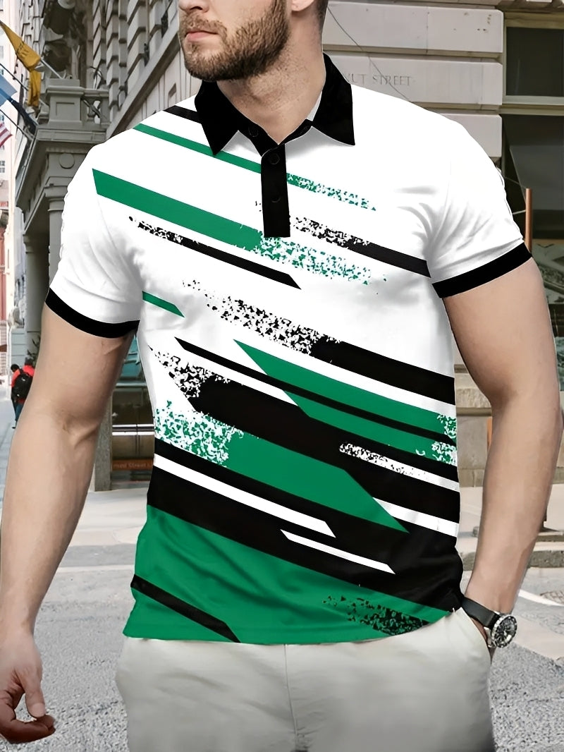 Aaron - Polo élégant avec imprimé pour hommes