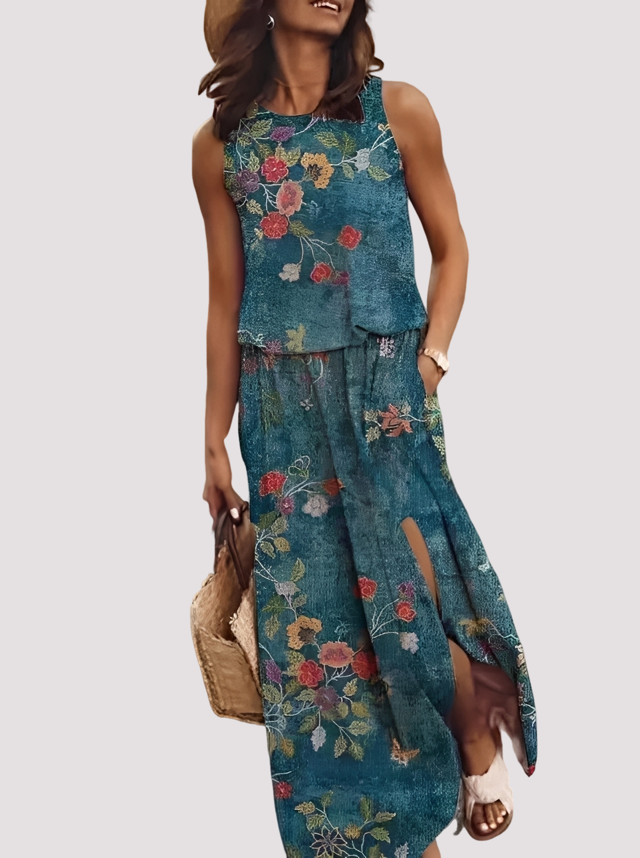 Halle - Robe maxi sans manches élégante pour femmes