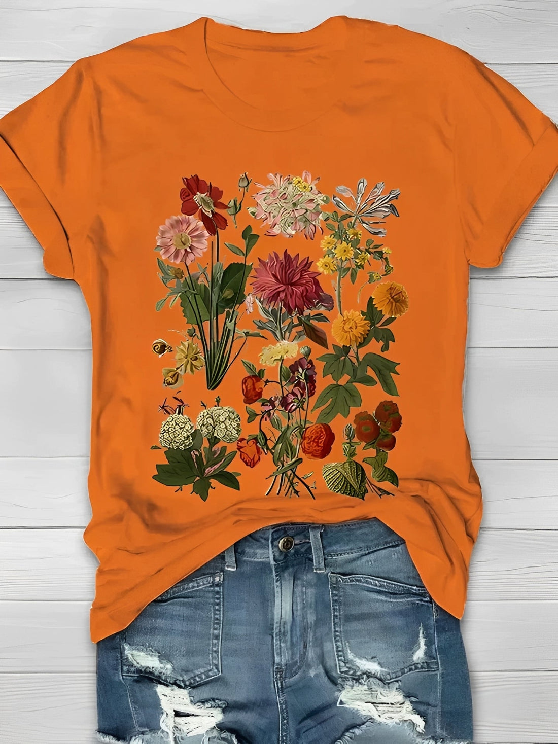 Annalise - T-shirt à la mode avec motif floral pour femmes