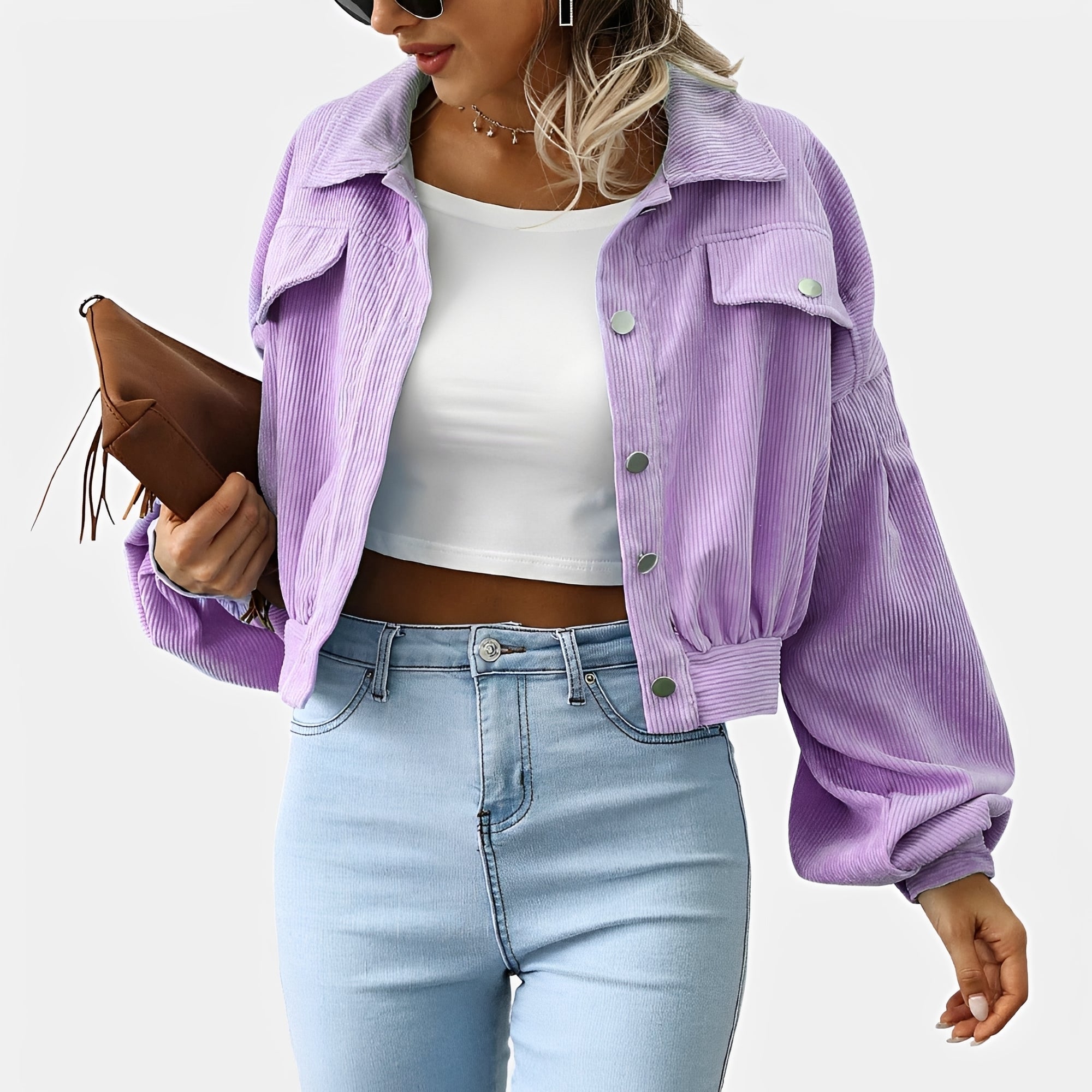 Lilian - Manteau Court avec Finition Distinguée