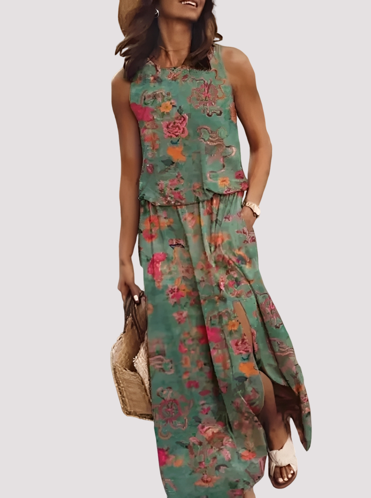 Halle - Robe maxi sans manches élégante pour femmes