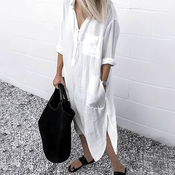 Susan - Robe ample avec fente décontractée
