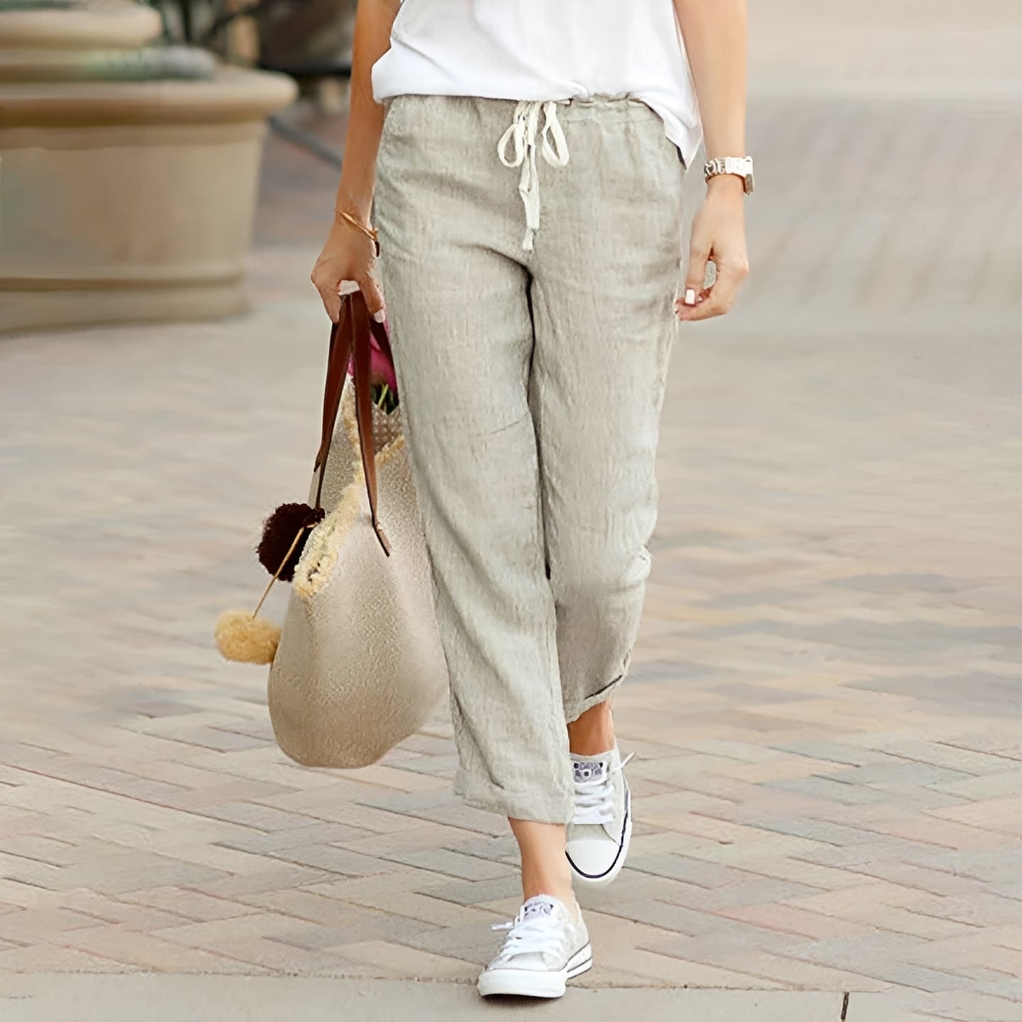 Kaci - Pantalon confortable à taille élastique
