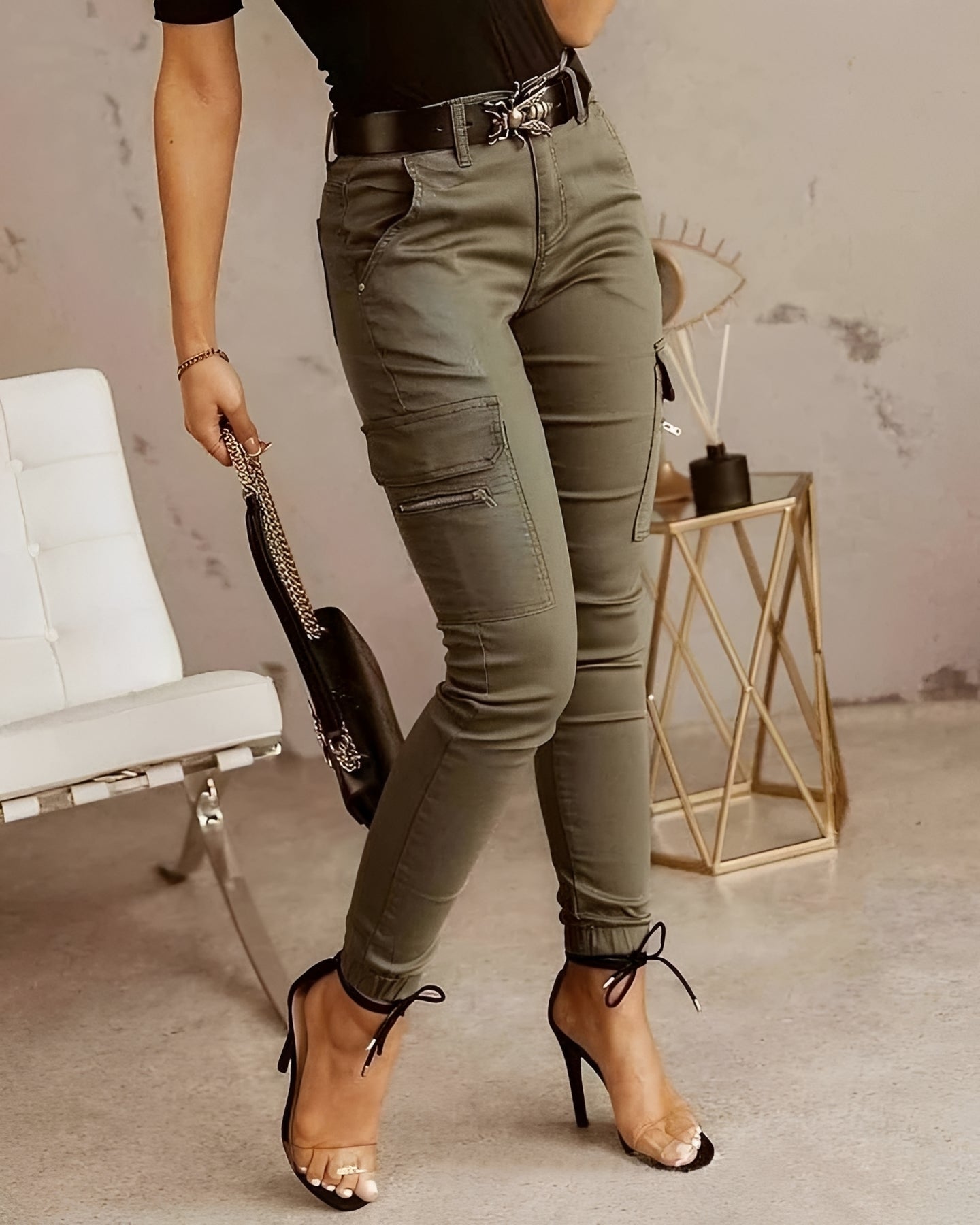 Jermaine - Pantalons Cargo Slim Actuels