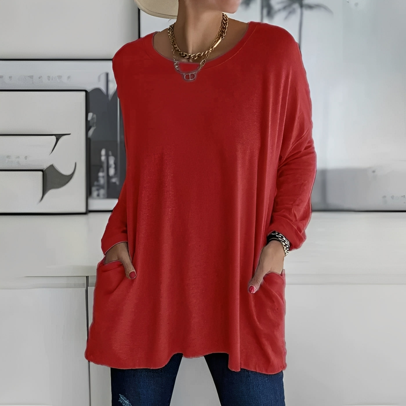 Chantelle - Longue robe-chemise avec poches