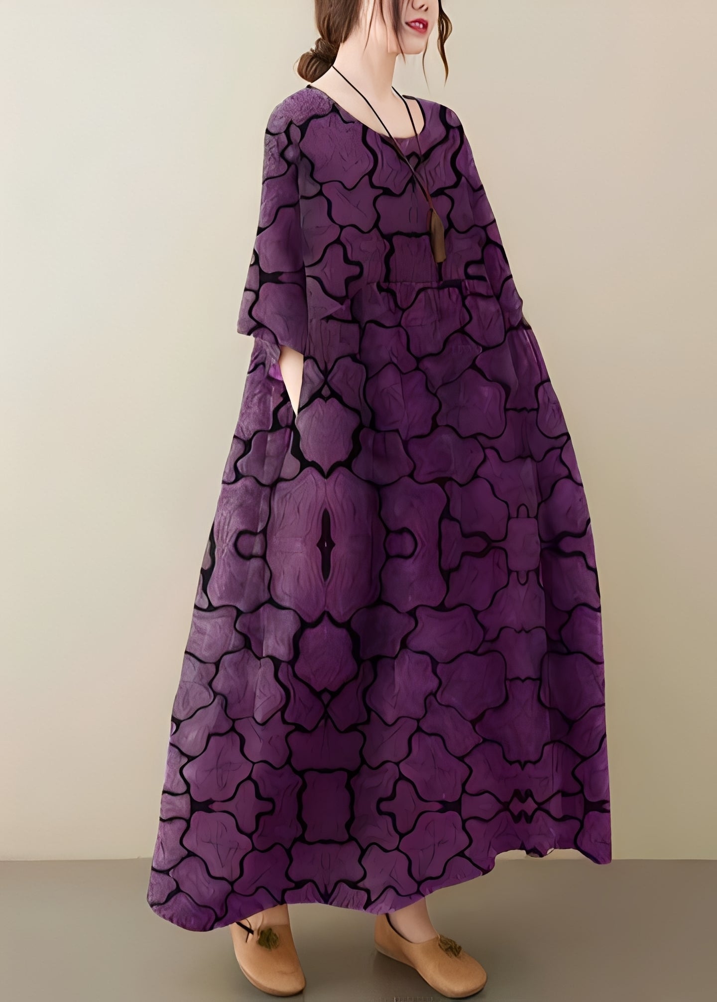 Mariam - Robe chic et large à ourlet généreux pour femmes