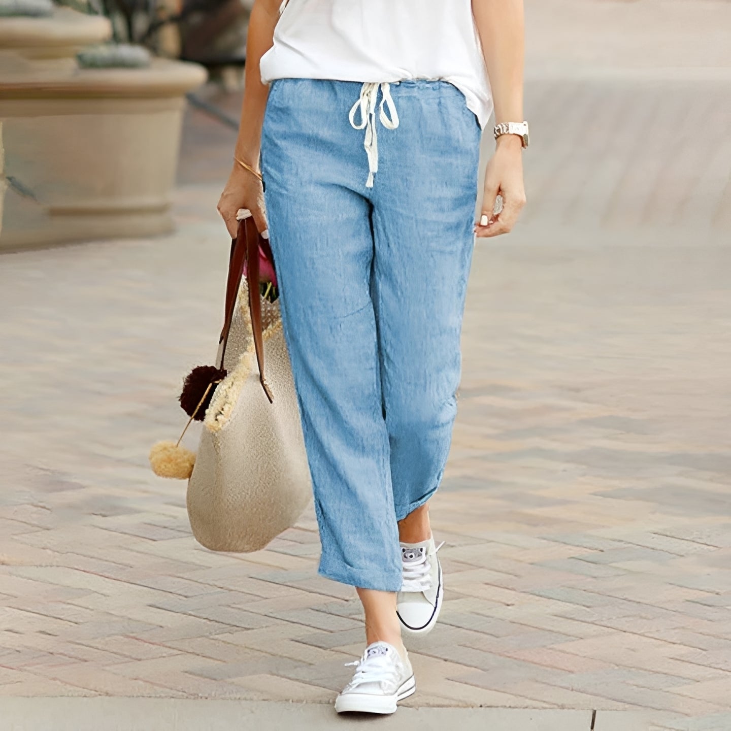 Kaci - Pantalon confortable à taille élastique