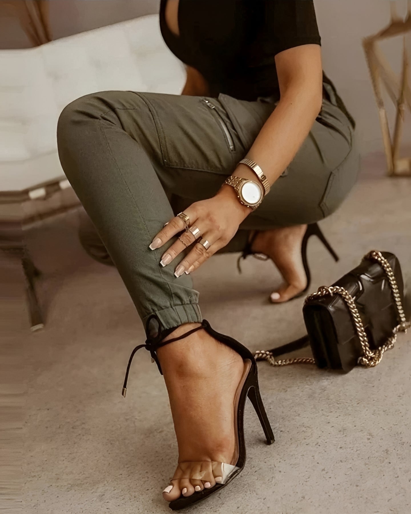 Jermaine - Pantalons Cargo Slim Actuels