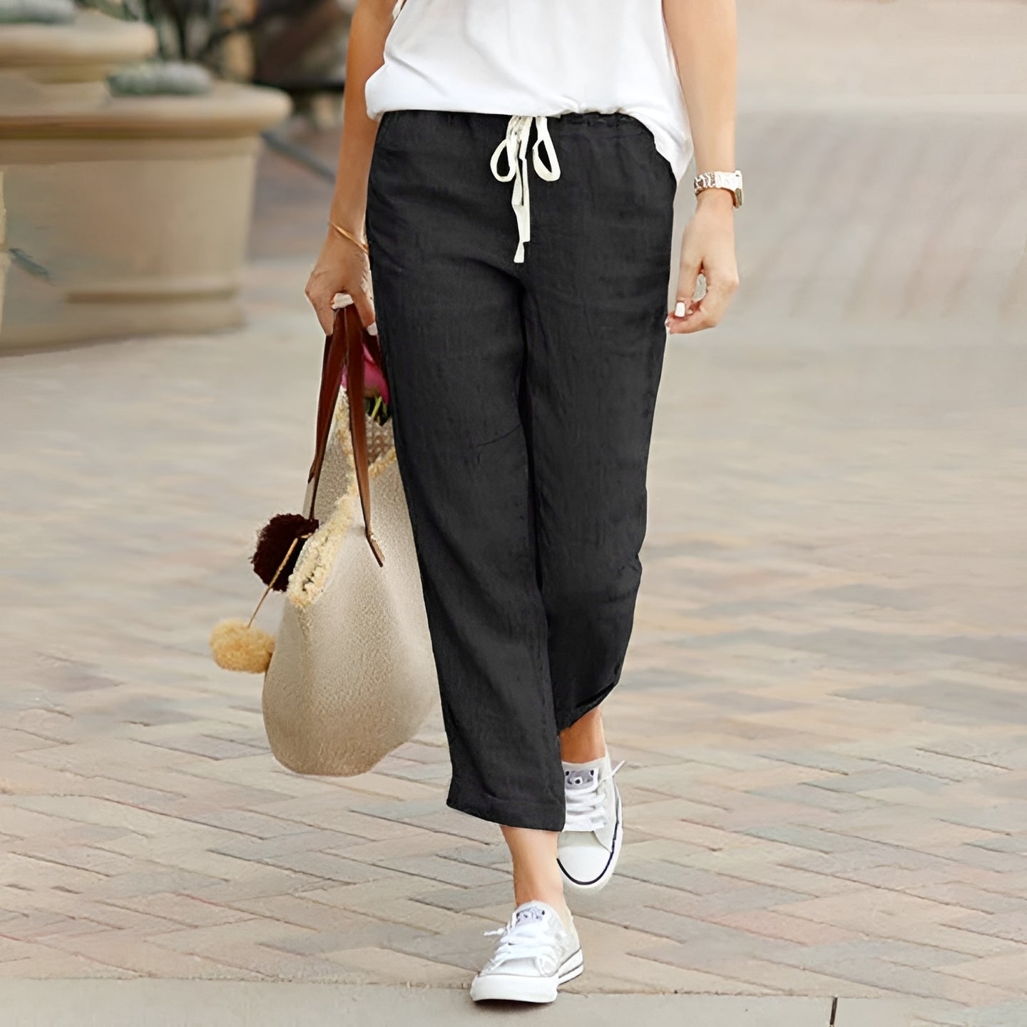 Kaci - Pantalon confortable à taille élastique