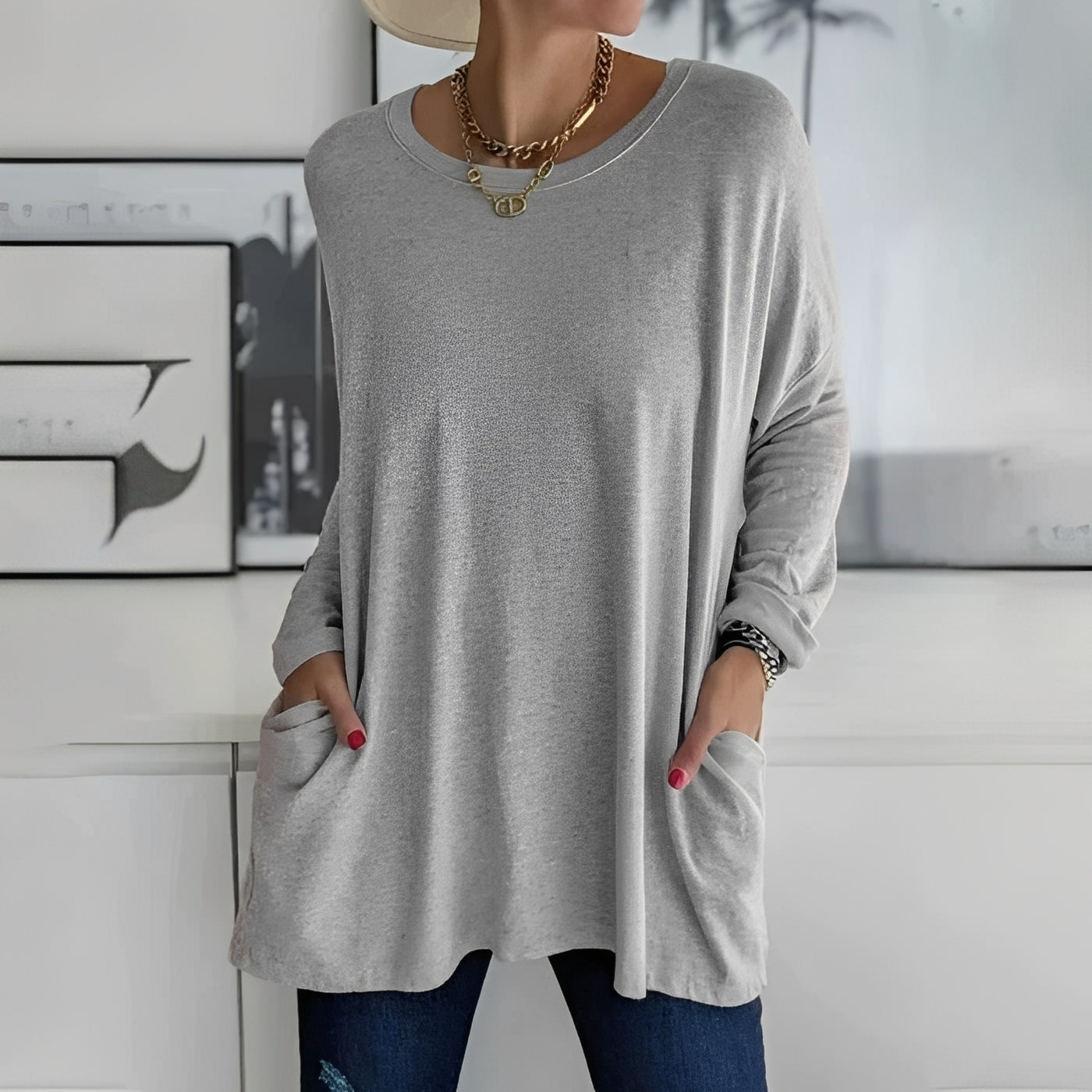Chantelle - Longue robe-chemise avec poches