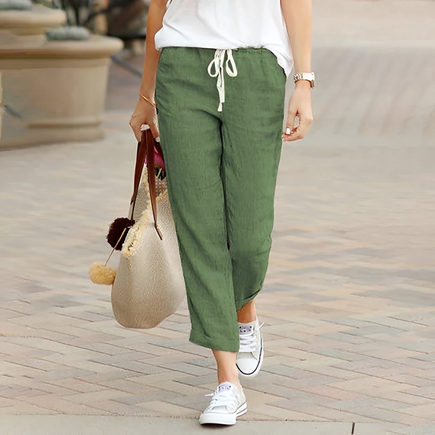 Kaci - Pantalon confortable à taille élastique