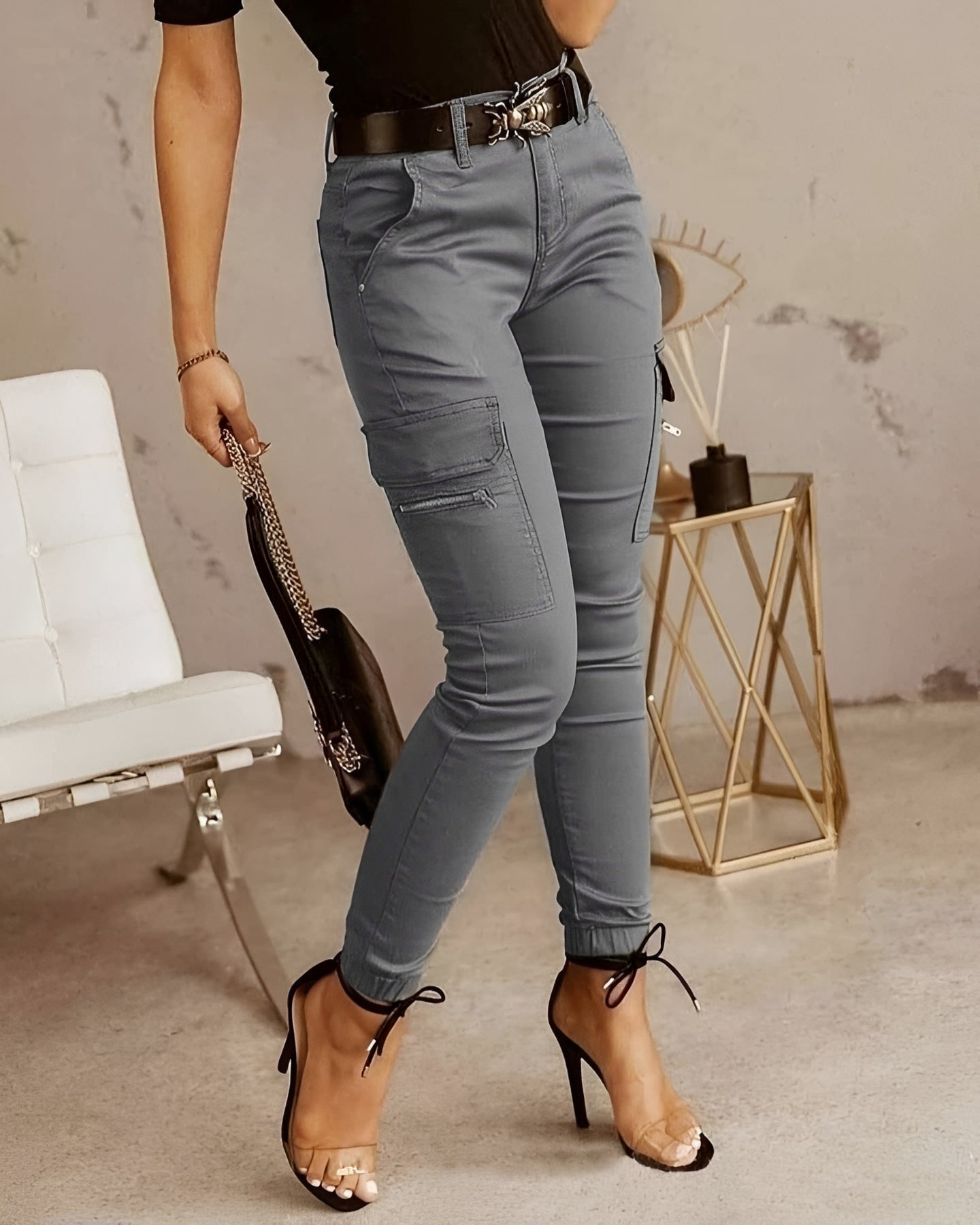 Jermaine - Pantalons Cargo Slim Actuels
