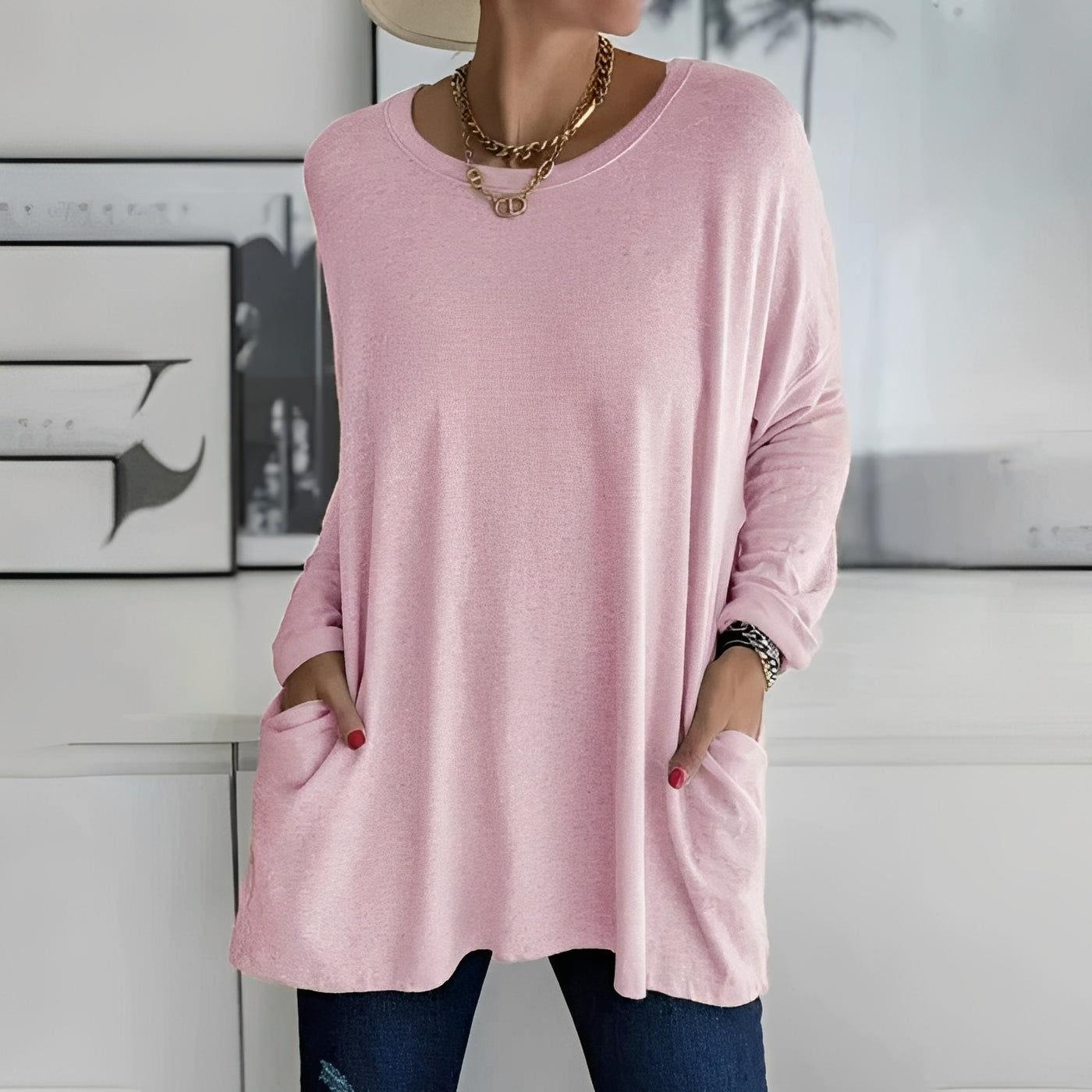 Chantelle - Longue robe-chemise avec poches