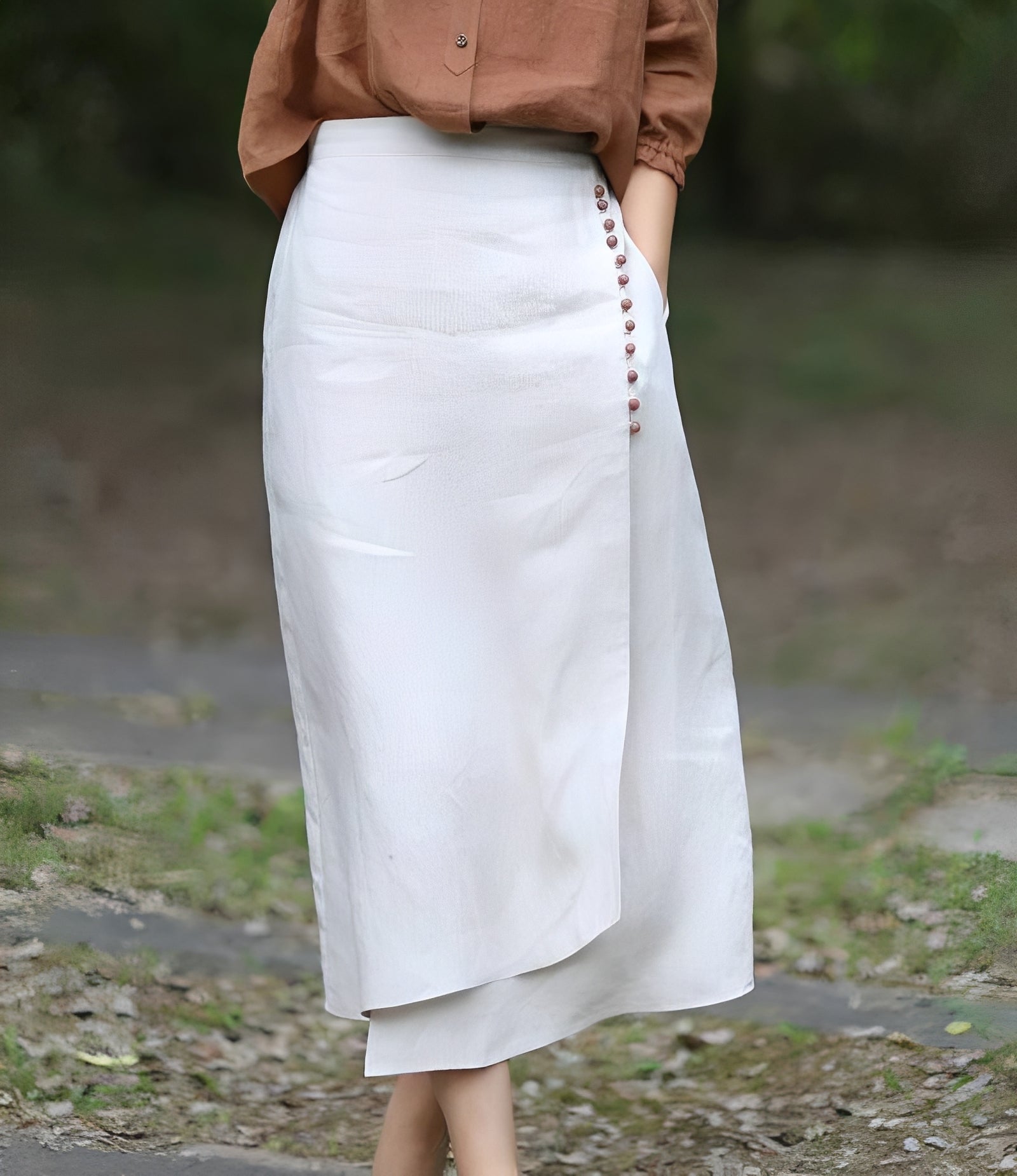 Manda - Jupe asymétrique chic en ligne A pour femmes