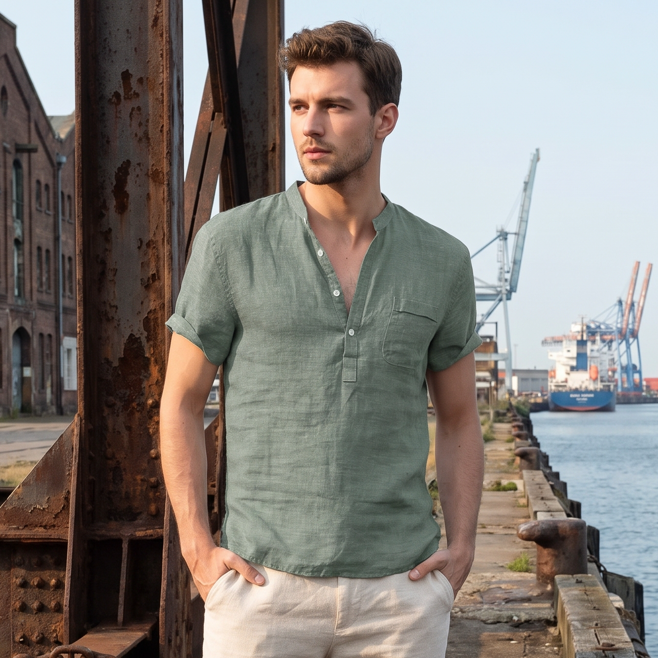 Zack - Chemise Décontractée à Courtes Manches