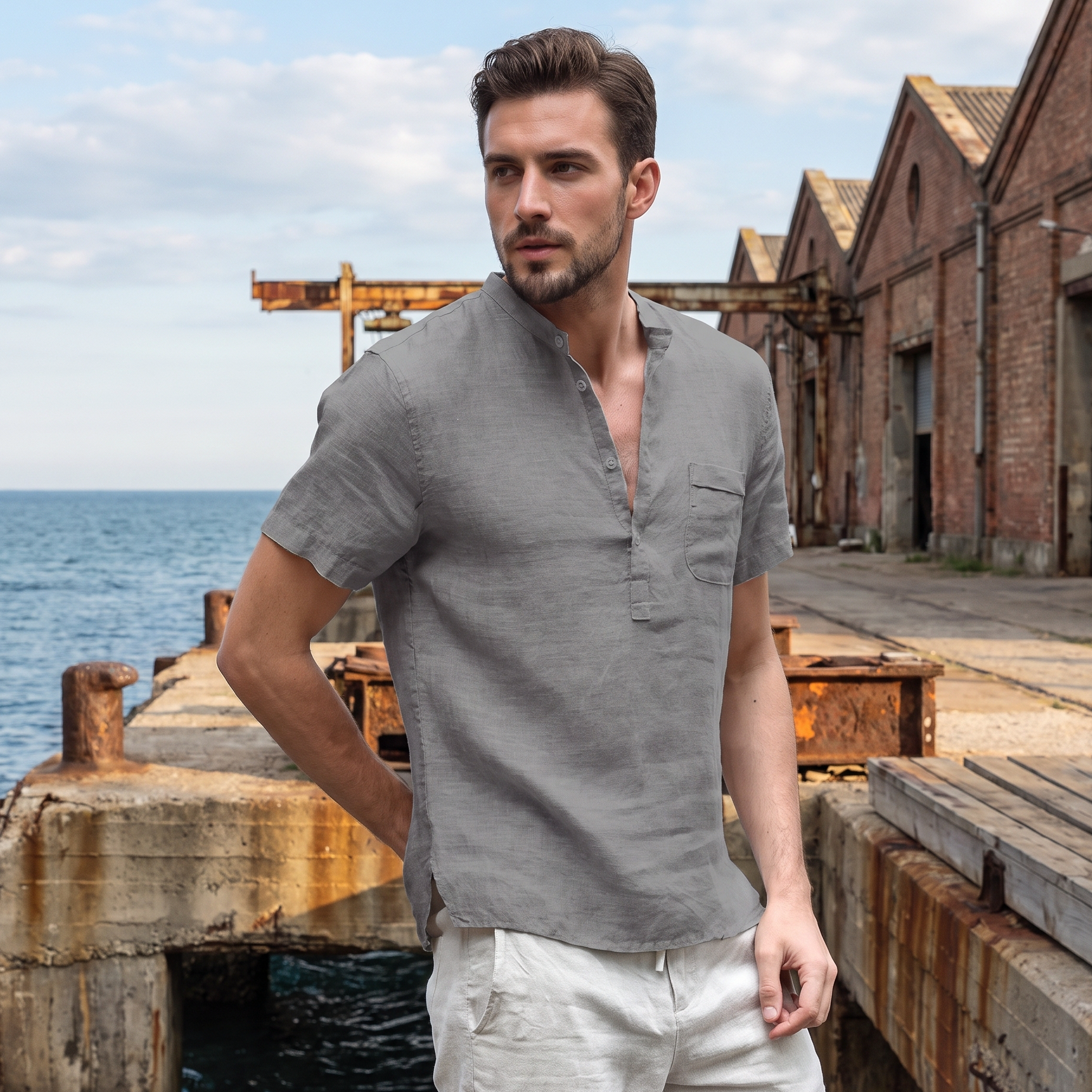 Zack - Chemise Décontractée à Courtes Manches