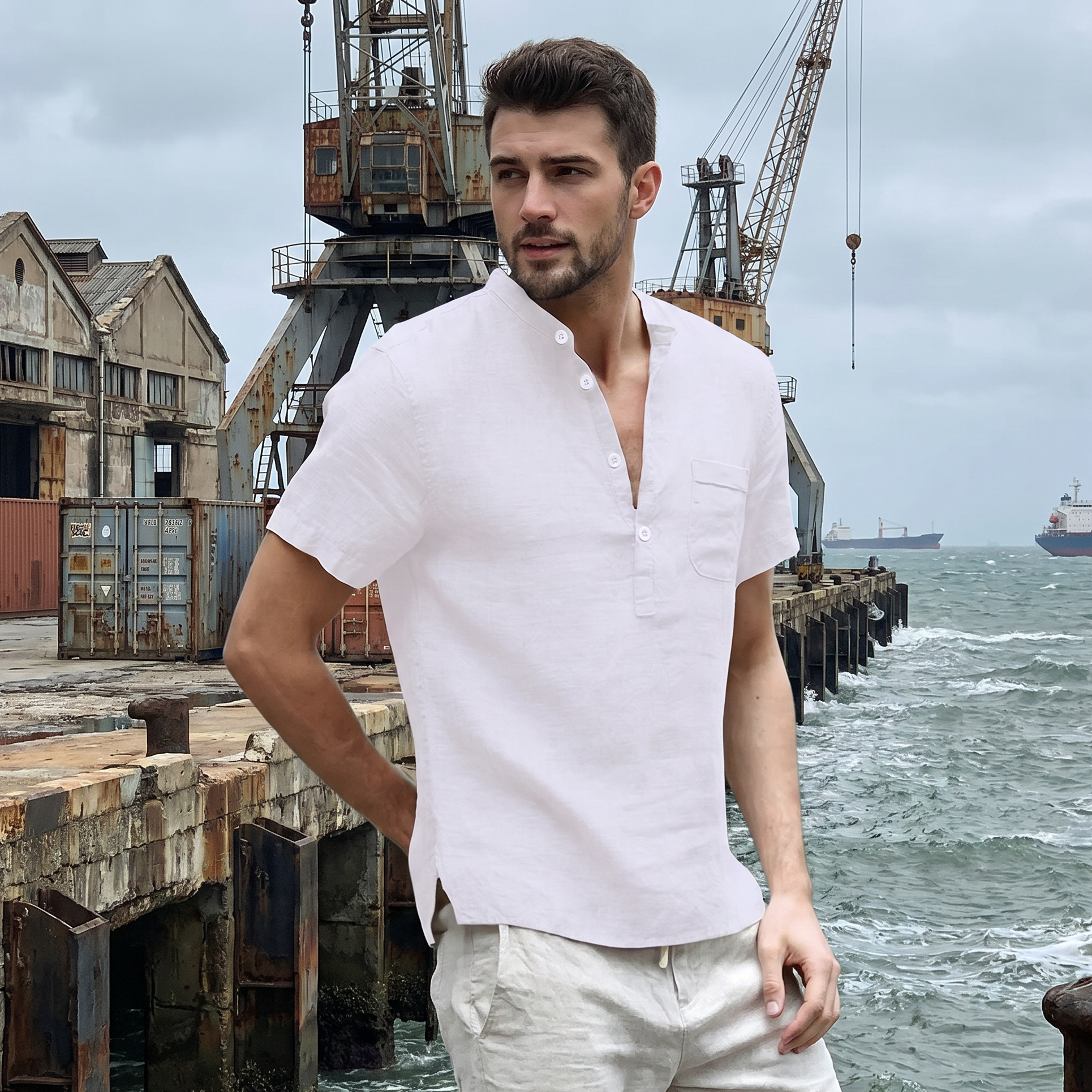 Zack - Chemise Décontractée à Courtes Manches