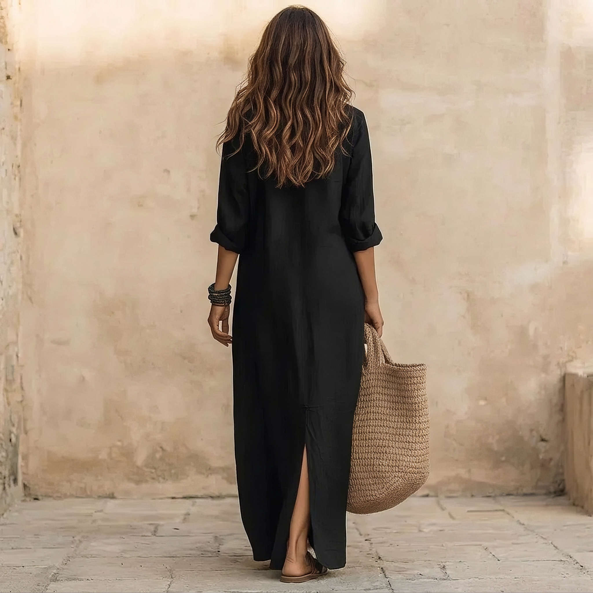 Reggie - Robe-Chemise Maxi Simplifiée