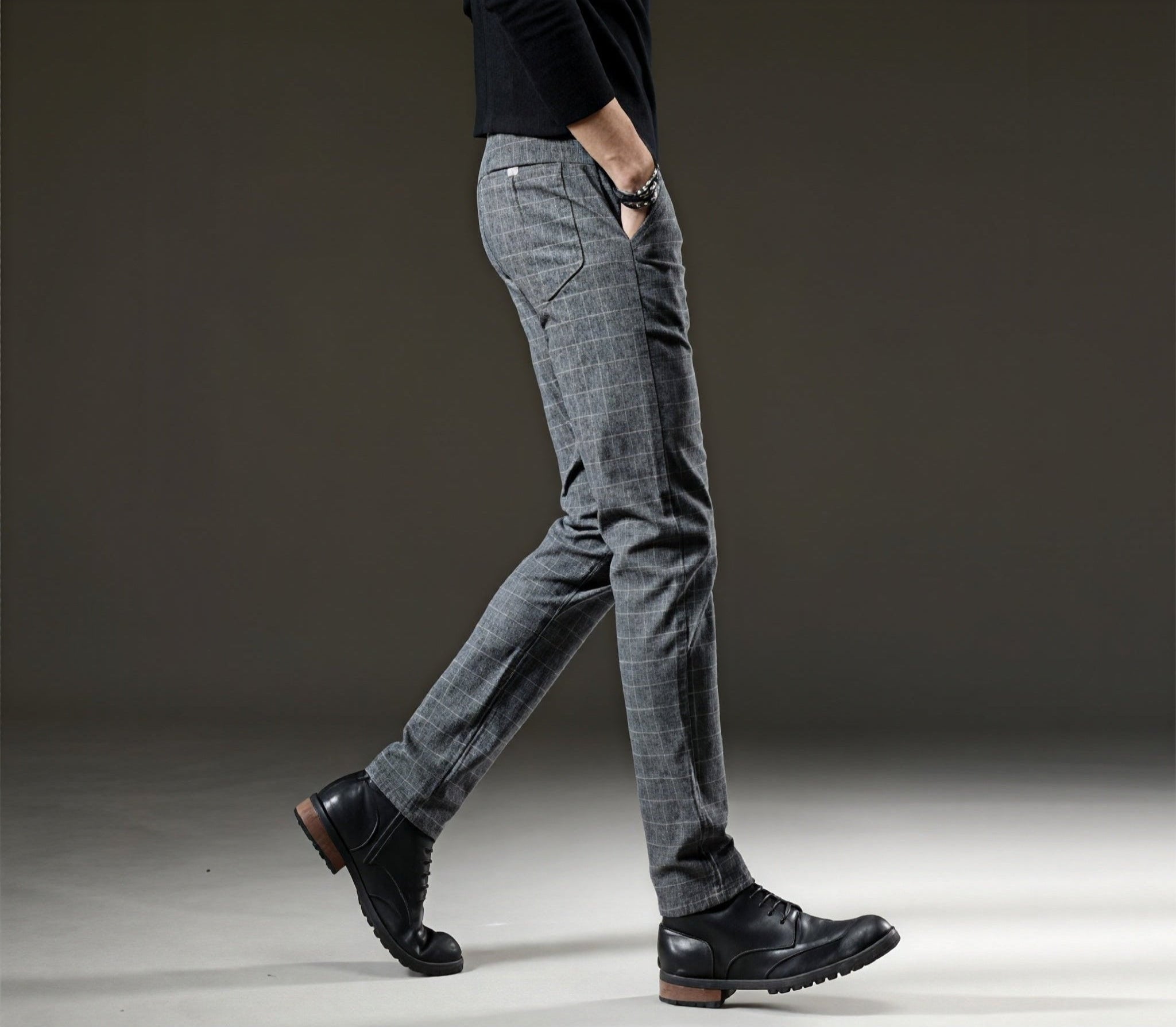 Alexander - Pantalons en tissu à motifs tartan