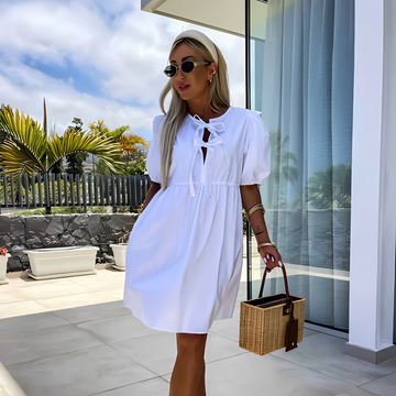 Eunice - Robe chic d'été à manches bouffantes pour femme